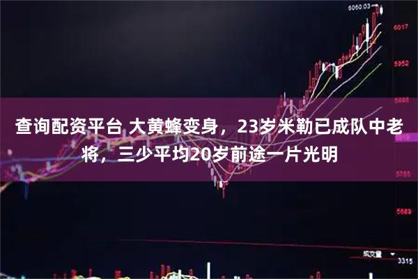 查询配资平台 大黄蜂变身，23岁米勒已成队中老将，三少平均20岁前途一片光明